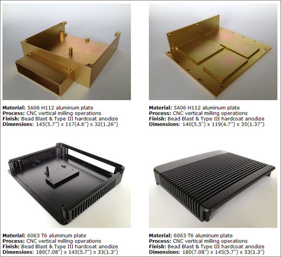 Peças de alumínio de anodização da precisão do CNC 6061 peças da estrutura da cavidade do filtro